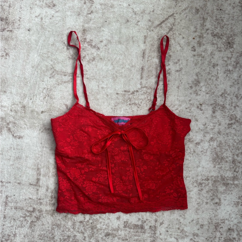 Edikted Scarlet Lace Top